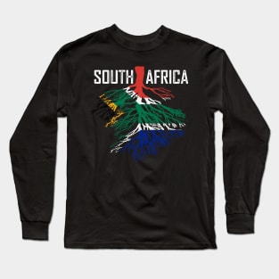 South Africa Roots South African Flag Gift Long Sleeve T-Shirt